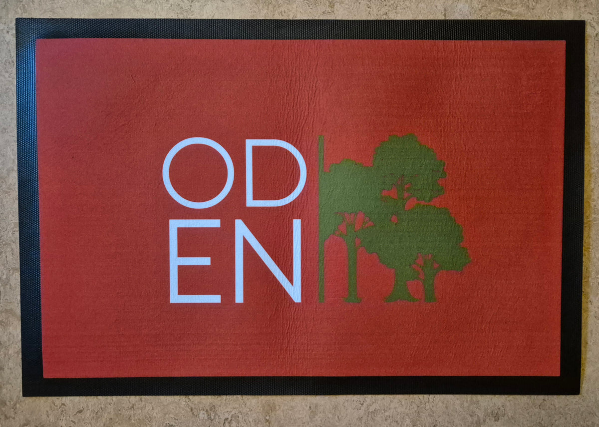 Odenwald Fußmatte mit Gummirand - rot