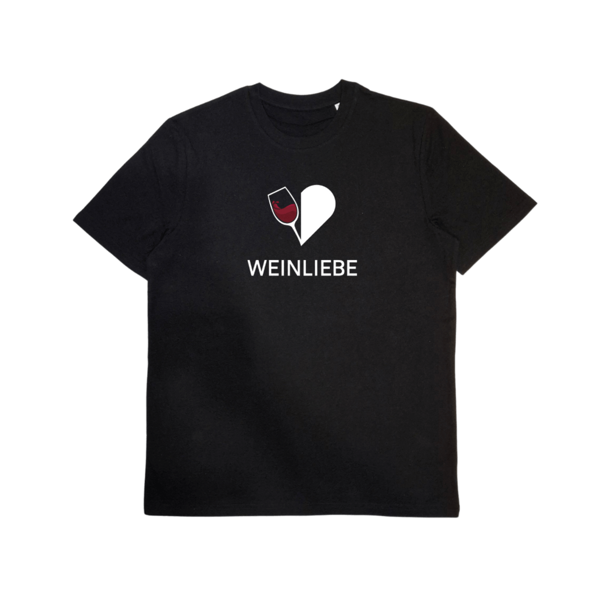 Bio-Baumwoll T-Shirt mit Motiv „Weinliebe“ – Odenwald mit Stil, Frontansicht.