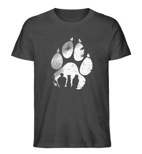 T-Shirts für Hundebesitzer Hundepfote Motiv Dark Heather Grey Odenwald mit Stil Onlineshop