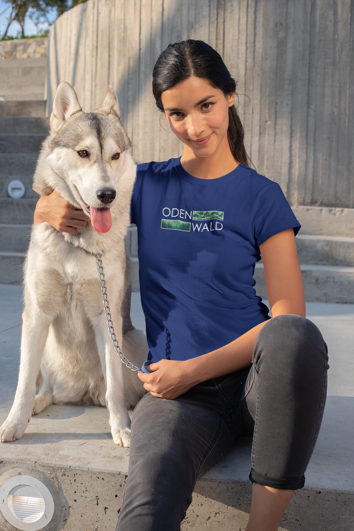 Odenwald mit rechteckigen Motiven  - Damen Premium Organic Shirt