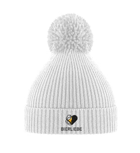 Bierliebe  - Bommelmütze mit Stick