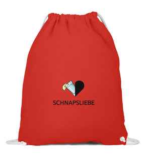 Schnapsliebe Turnbeutel Hellrot