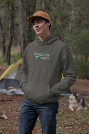 Odenwald mit rechteckigen Motiven  - Unisex Organic Hoodie