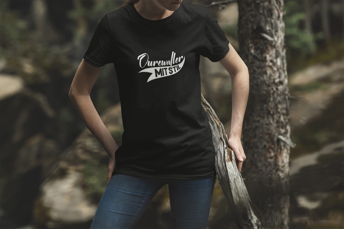 Produktbild Ourewäller mit Stil Damen T-Shirt in Schwarz