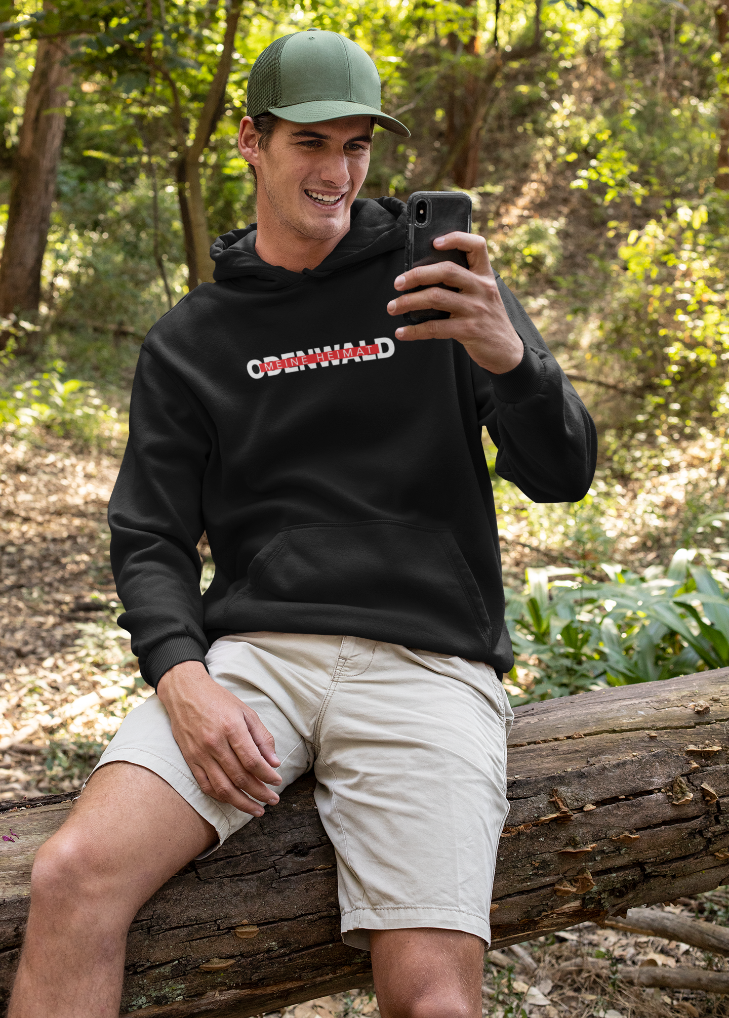 Produktbild Odenwald meine Heimat Unisex Hoodie in Schwarz