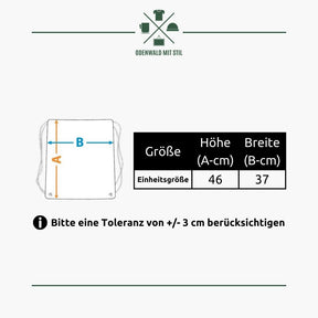 Herz Wein Buche Bier - Baumwoll Turnbeutel