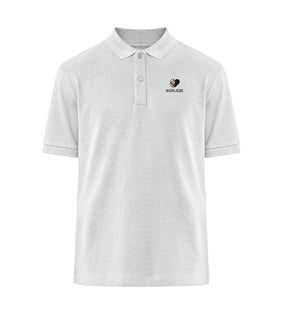Bierliebe Unisex Poloshirt Weiß