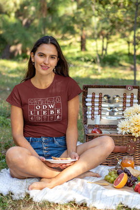ODWLiebe Bäume Tiere Outdoor Alkohol  - Damen Premium Organic Shirt