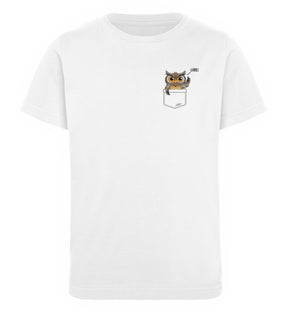 Gurre! Eule in Brusttasche Kinder T-Shirt Weiss Odenwälder Dialekt Odenwald mit Stil Onlineshop