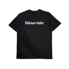 Herren Bio-T-Shirt mit Schriftzug „Odenwälder“ – Odenwald mit Stil, Frontansicht.