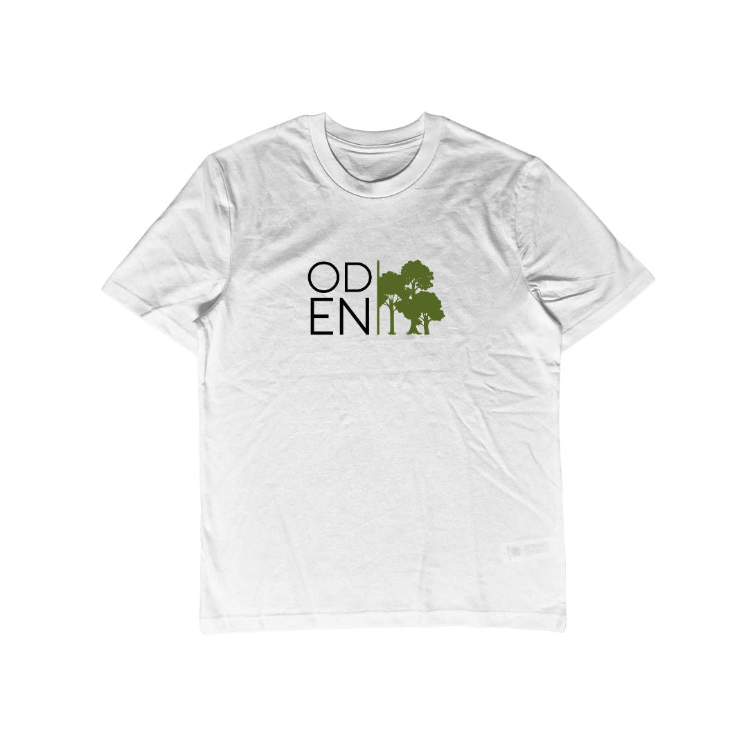 Weißes Herren T-Shirt mit Odenwald Motiv als Produktfoto.