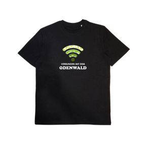 Herren T-Shirt aus Bio-Baumwolle mit Motiv „Verbunden mit dem Odenwald“ – Odenwald mit Stil, Frontansicht.