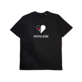 Bio-Baumwoll T-Shirt mit Motiv „Weinliebe“ – Odenwald mit Stil, Frontansicht.