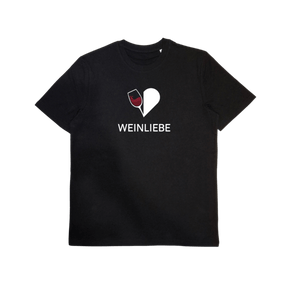 Bio-Baumwoll T-Shirt mit Motiv „Weinliebe“ – Odenwald mit Stil, Frontansicht.