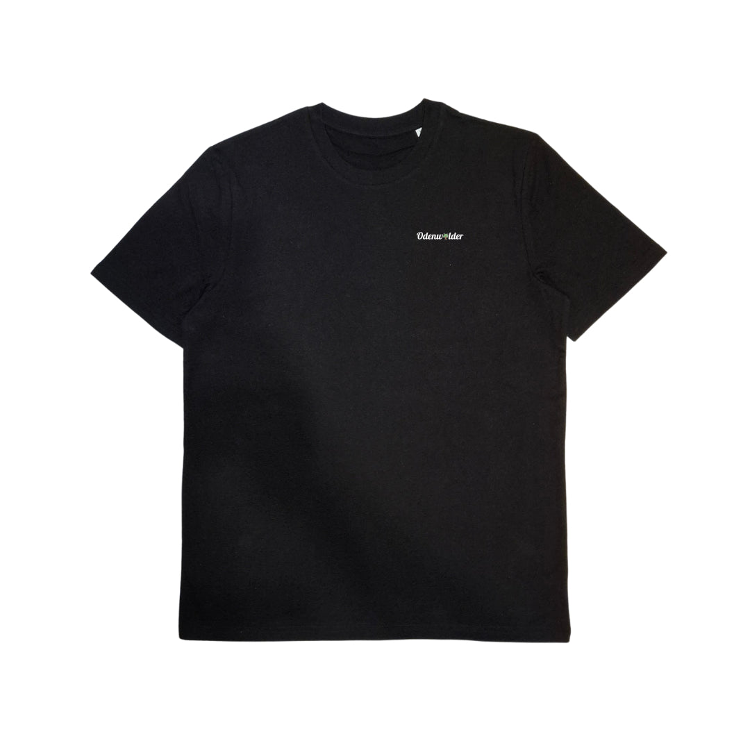 Odenwälder linke Brust Unisex T-Shirt in der Farbe Schwarz