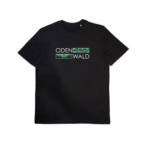 Bio-Baumwoll Unisex T-Shirt mit rechteckigem Odenwald-Motiv – Odenwald mit Stil, Frontansicht.