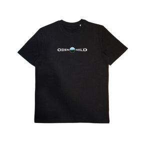 Bio-Baumwoll Unisex T-Shirt mit rundem Odenwald-Motiv – Odenwald mit Stil, Frontansicht.