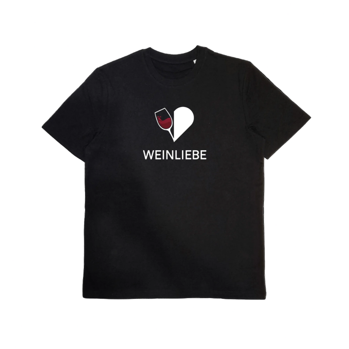 Bio-Baumwoll T-Shirt mit Motiv „Weinliebe“ – Odenwald mit Stil, Frontansicht.