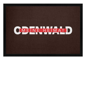 Odenwald meine Heimat Fußmatte mit Gummirand Braun