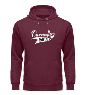 Ourewäller mit Stil Unisex Hoodie Burgundy