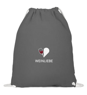 Weinliebe Turnbeutel Grafit Grau