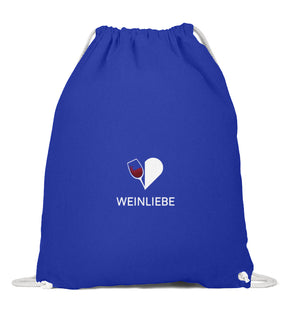 Weinliebe Turnbeutel Royales Blau