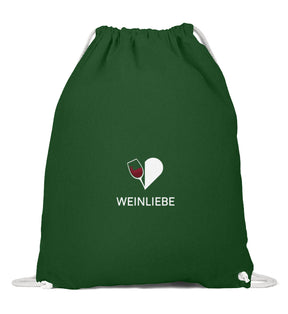 Weinliebe Turnbeutel Dunkelgrün