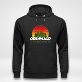 Odenwald Vintagelook Unisex Hoodie Schwarz