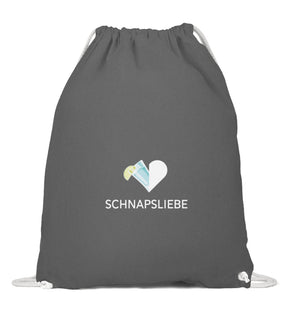 Schnapsliebe Turnbeutel Grafit Grau