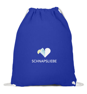 Schnapsliebe Turnbeutel Royales Blau