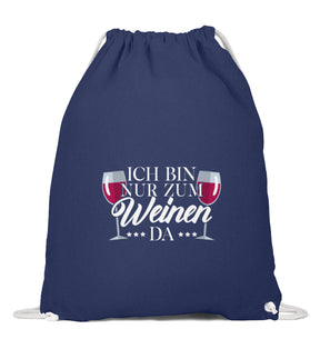 Ich bin nur zum Weinen da Turnbeutel French Navy