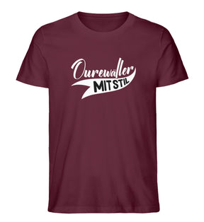 Ourewäller mit Stil Herren T-Shirt Burgundy