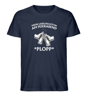 Bier T-Shirt Mein Lieblingston am Feierabend Herren T-Shirt French Navy Odenwald mit Stil Onlineshop
